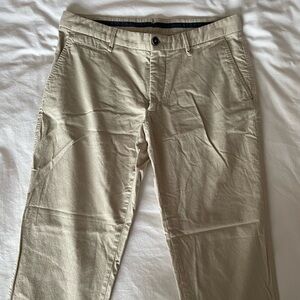 Massimo Dutti Tan Cotton Pants